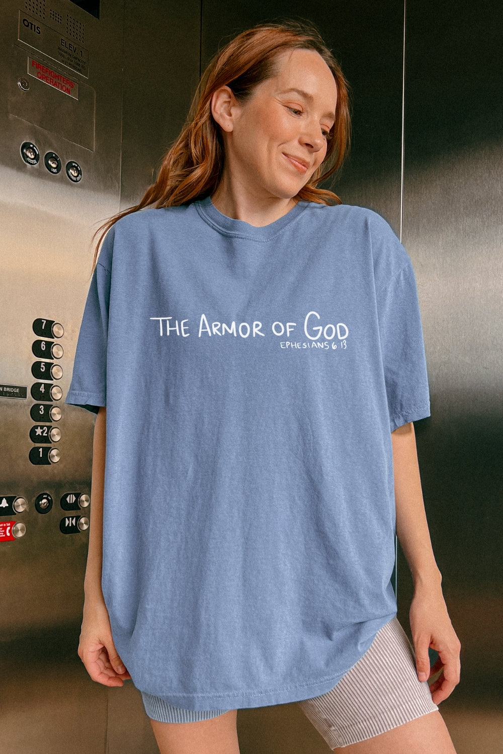 Armor of God Comfort Colors T-Shirt - Blue Jean