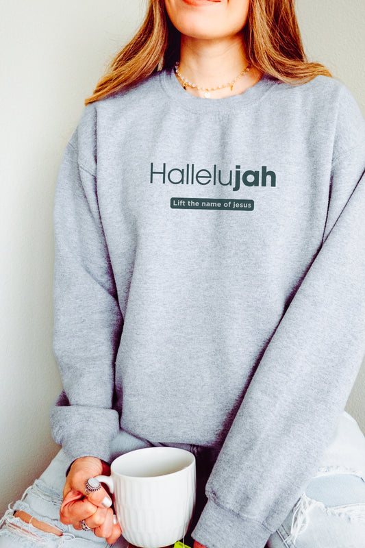 Hallelujah - Lift the Name of Jesus Christian Sweatshirt