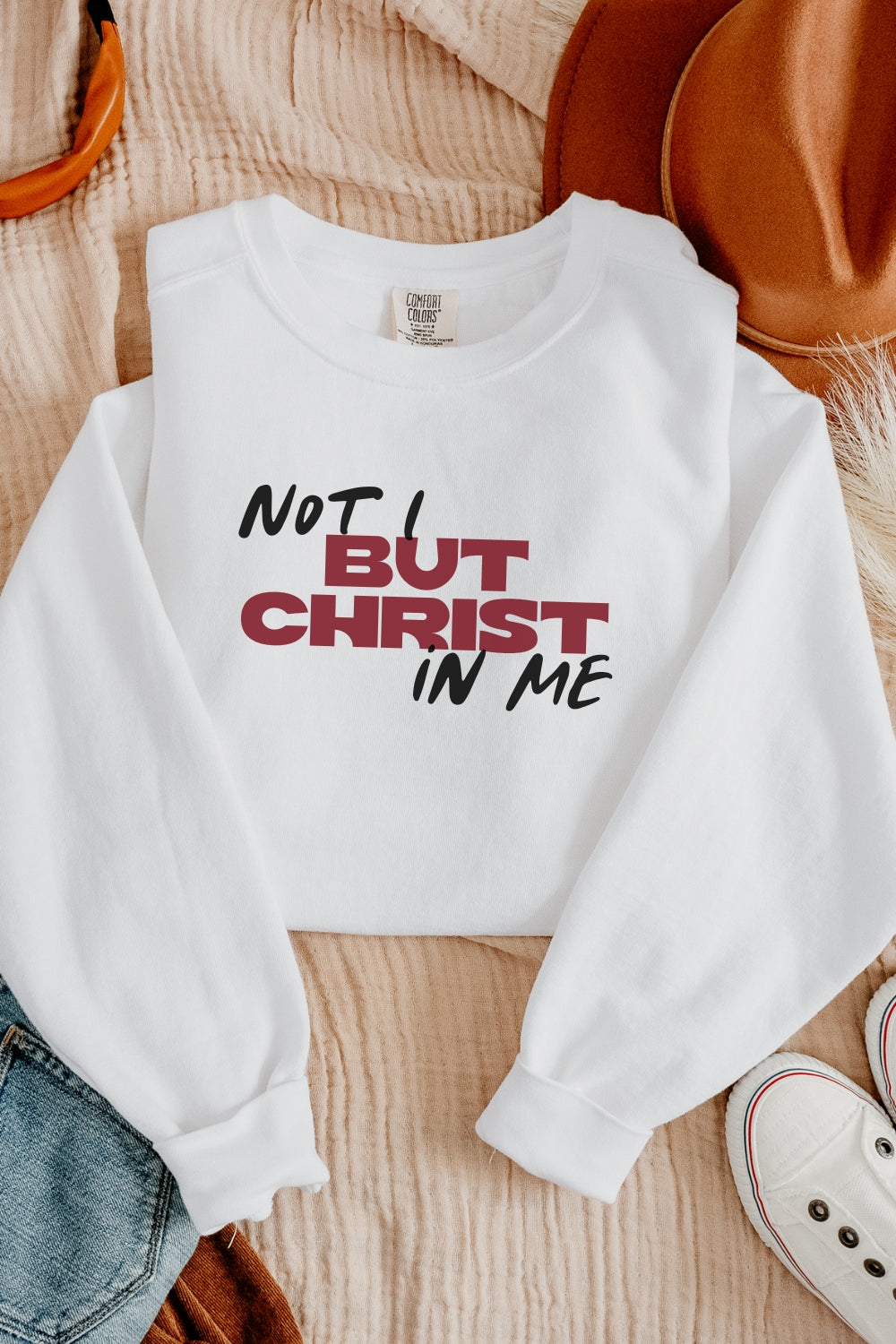 Not I But Christ in Me Premium Sweatshirt