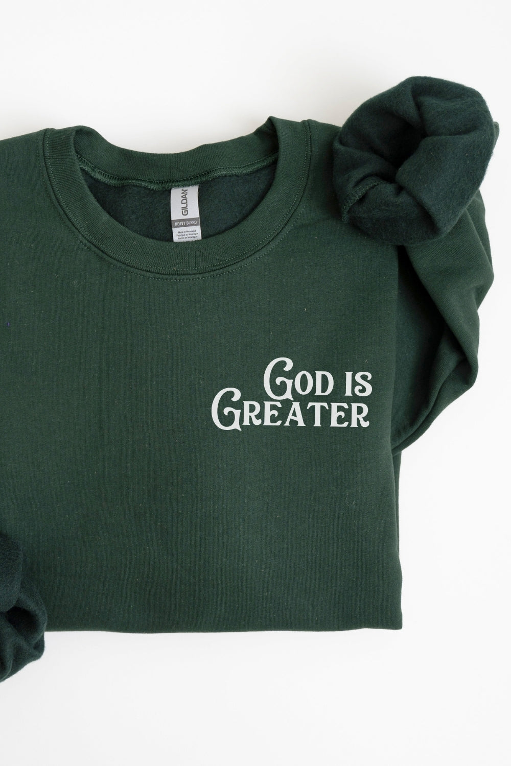 God is Greater Than the Giants You Face Sweatshirt
