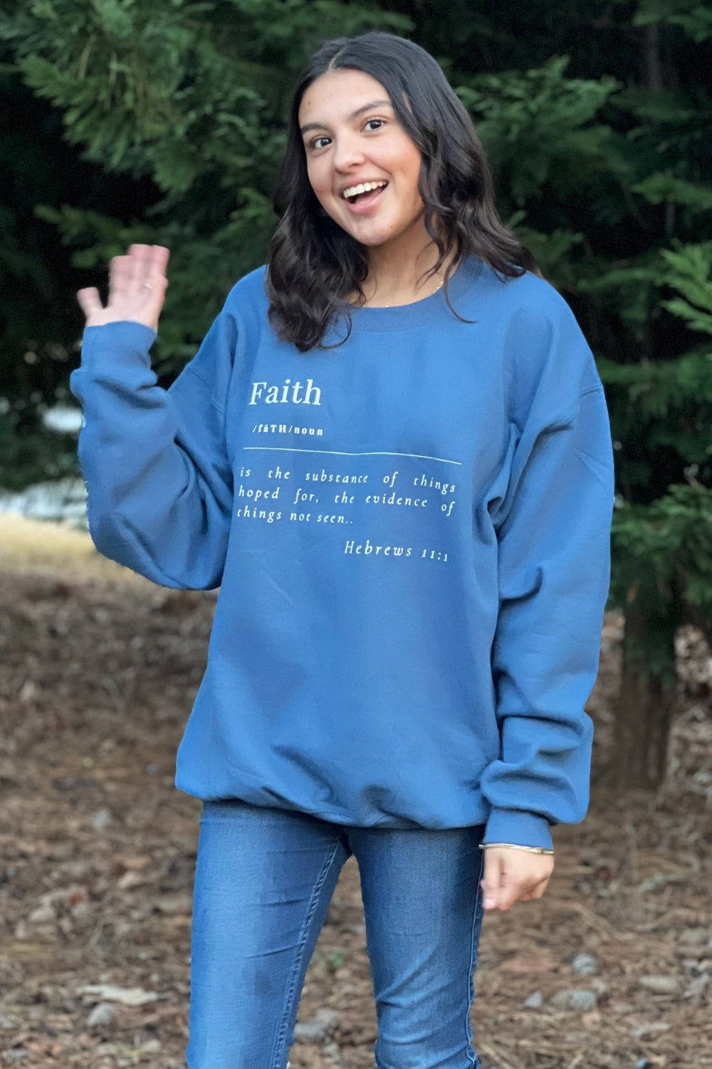 Faith Defined Hebrews 11:1 Christian Sweatshirt