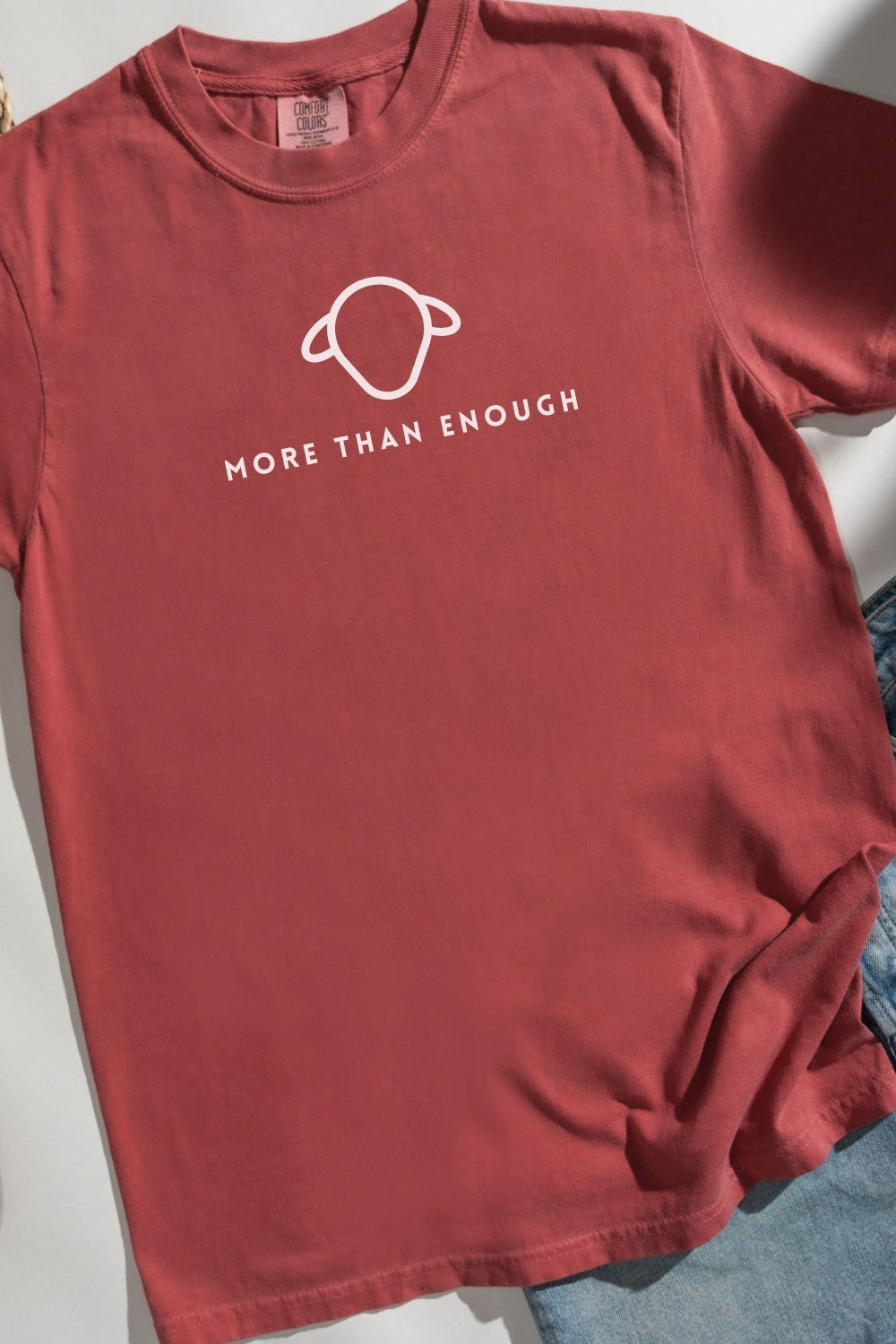 Jesus Lamb is More than Enough Comfort Colors Crimson T-Shirt