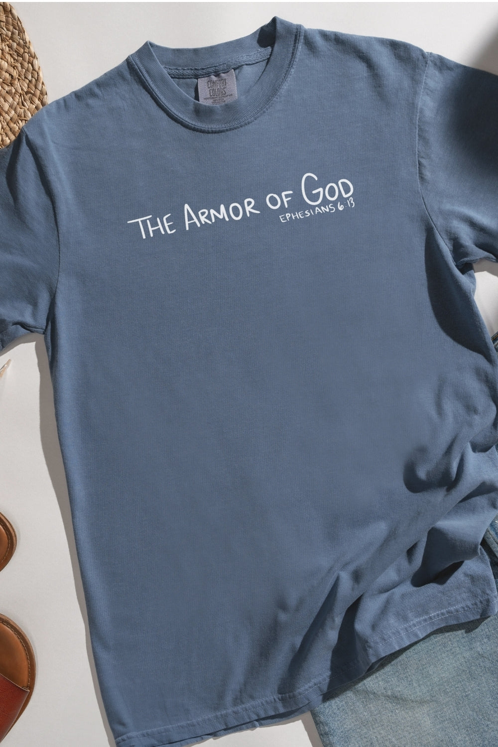 Armor of God Comfort Colors T-Shirt - Blue Jean