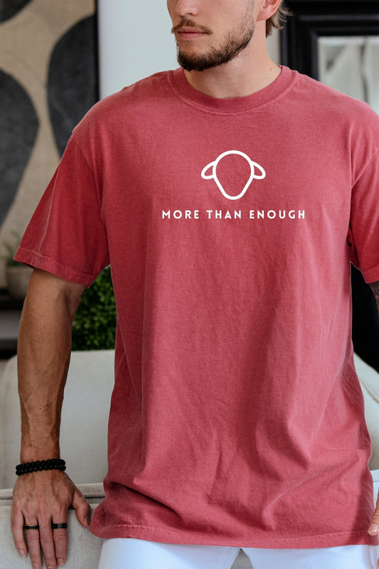Lamb is More than Enough Comfort Colors Crimson T-Shirt Male
