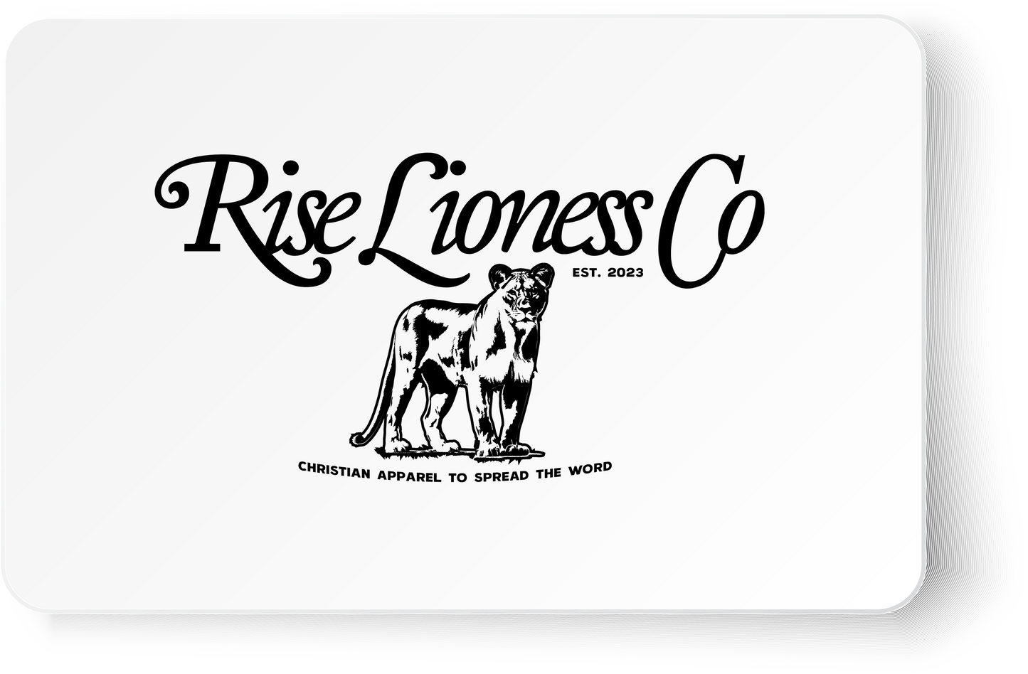 Rise Lioness Co Christian Apparel Gift Card