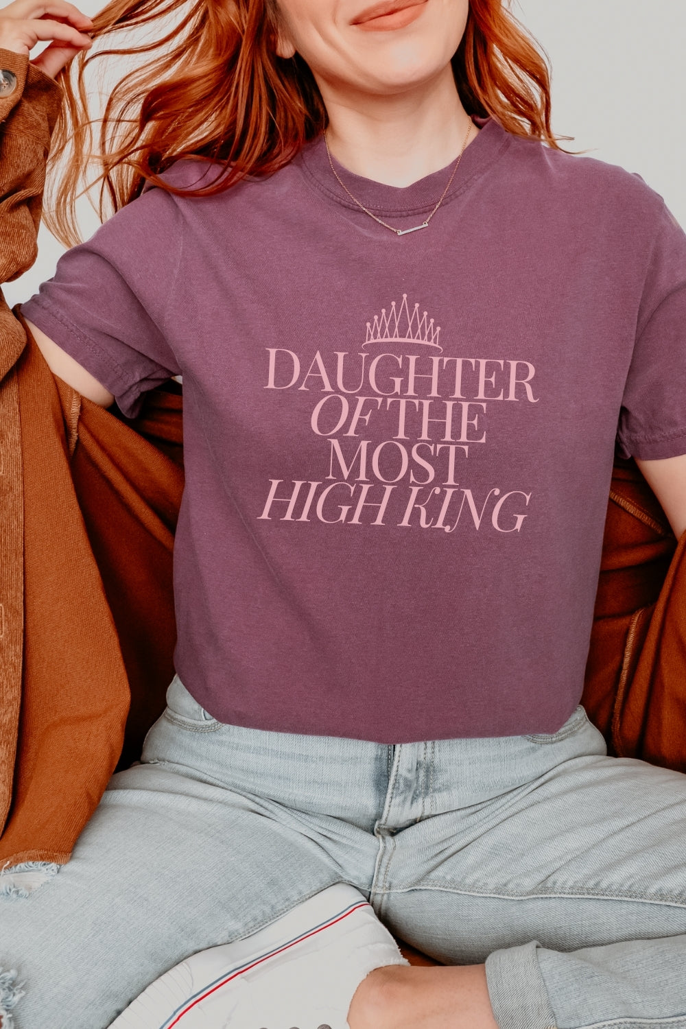 Daughter of the Most High King Comfort Colors T-Shirt - Berry
