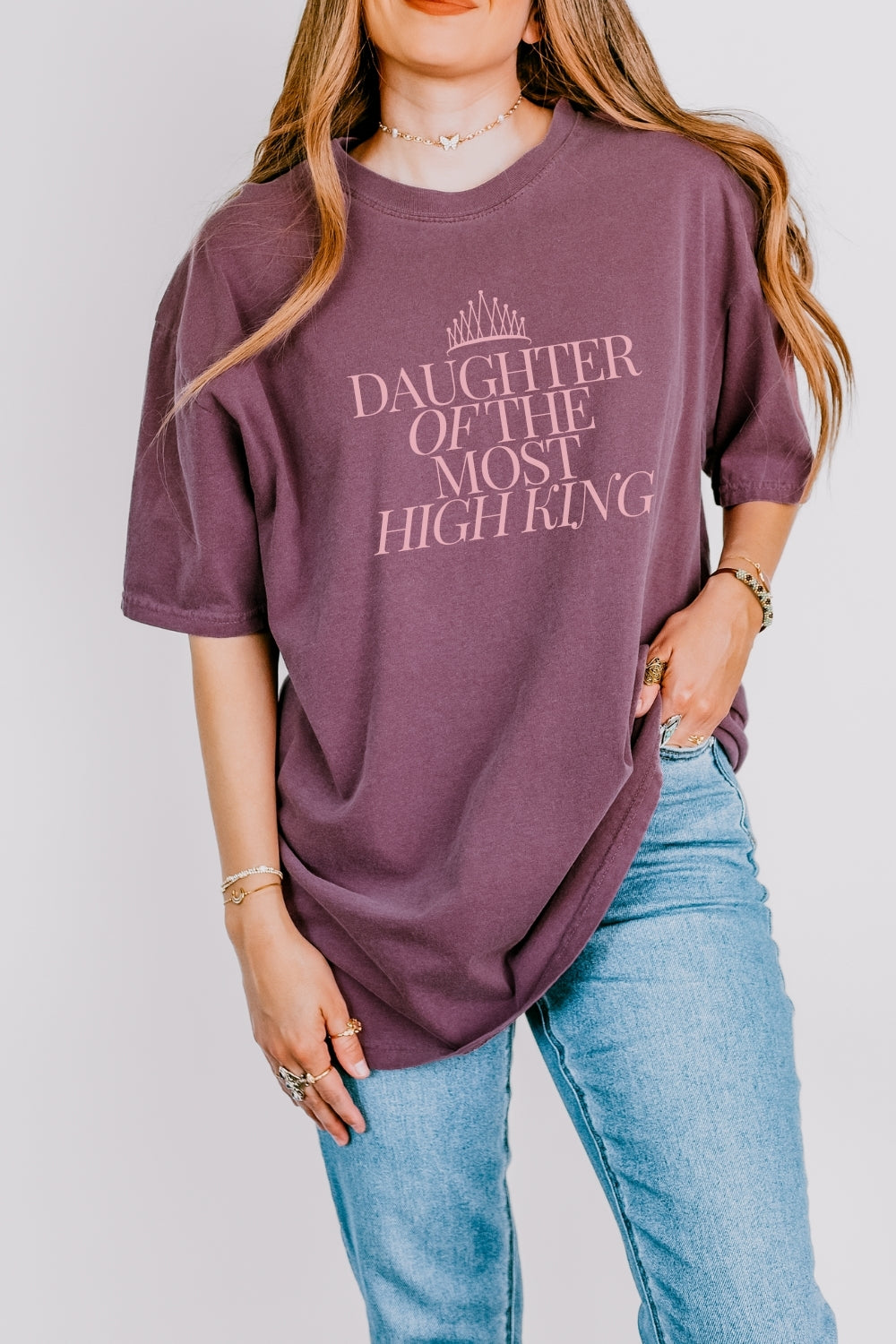 Daughter of the Most High King Comfort Colors T-Shirt - Berry