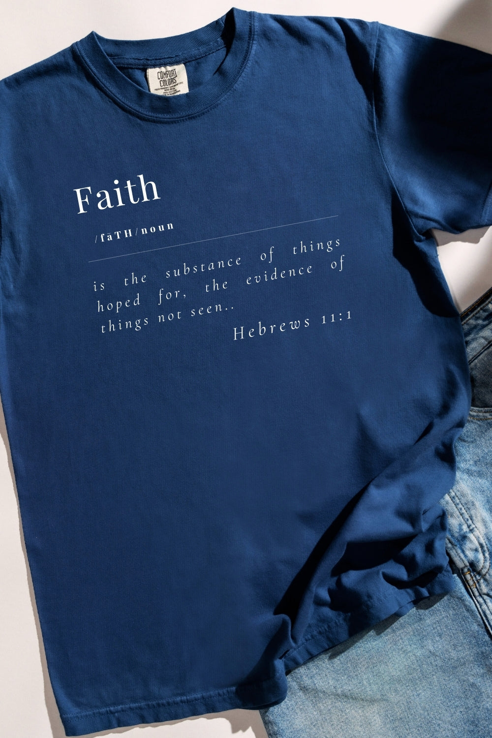 Faith Defined Comfort Colors T-Shirt - Midnight