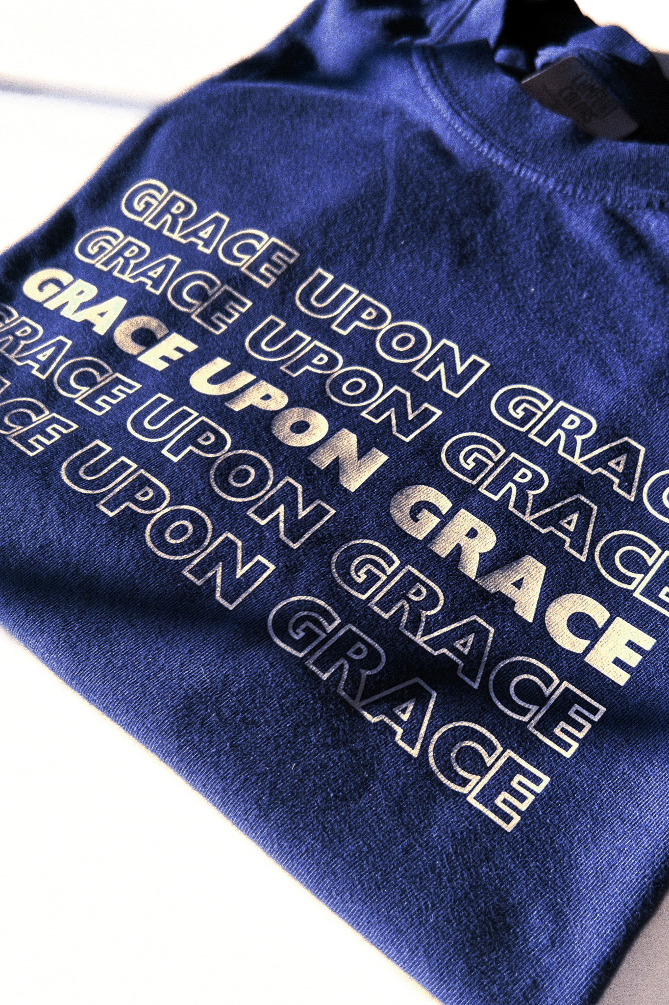 Grace Upon Grace Comfort Colors T-Shirt - True Navy