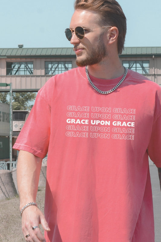 Grace Upon Grace Comfort Colors True Watermelon T-Shirt Male