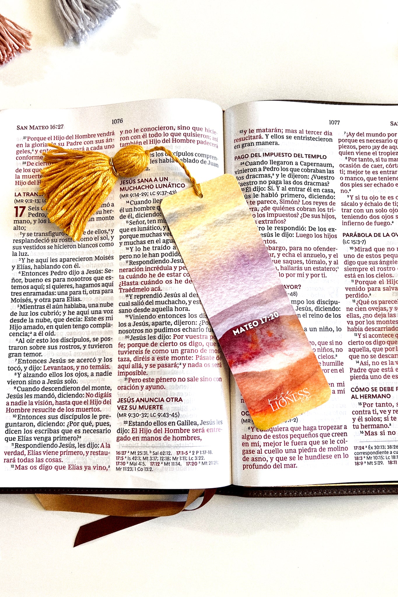 Mateo 17:20 Separador de libros