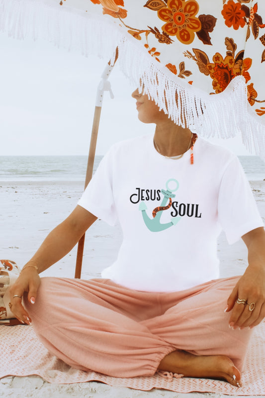 Jesus is the Anchor of My Soul Comfort Colors T-Shirt Beach