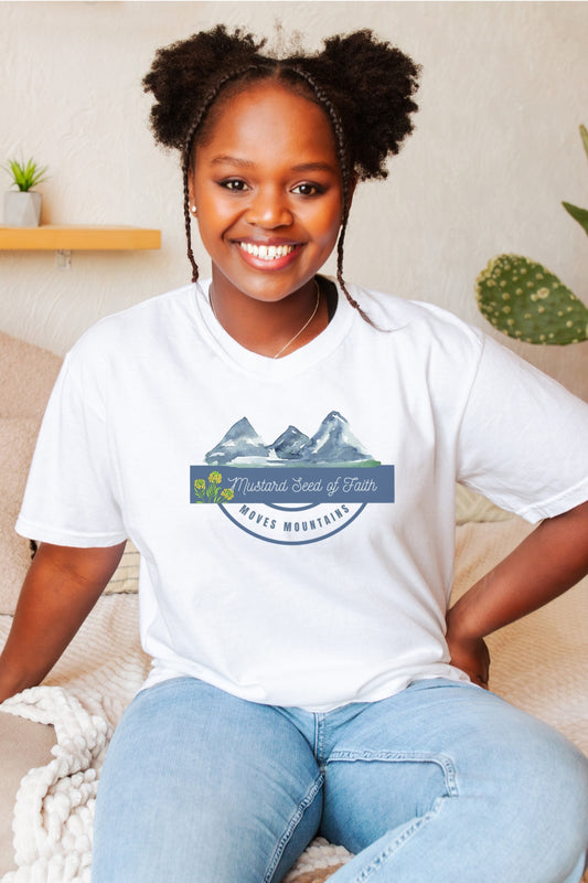 Mustard Seed of Faith Moves Mountains Comfort Colors T-Shirt Woman