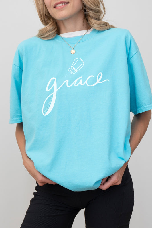 Salted Grace Comfort Colors Lagoon Blue T-Shirt 1