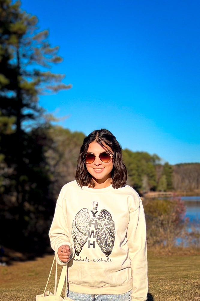 YHWH Inhale Exhale Christian Sweatshirt