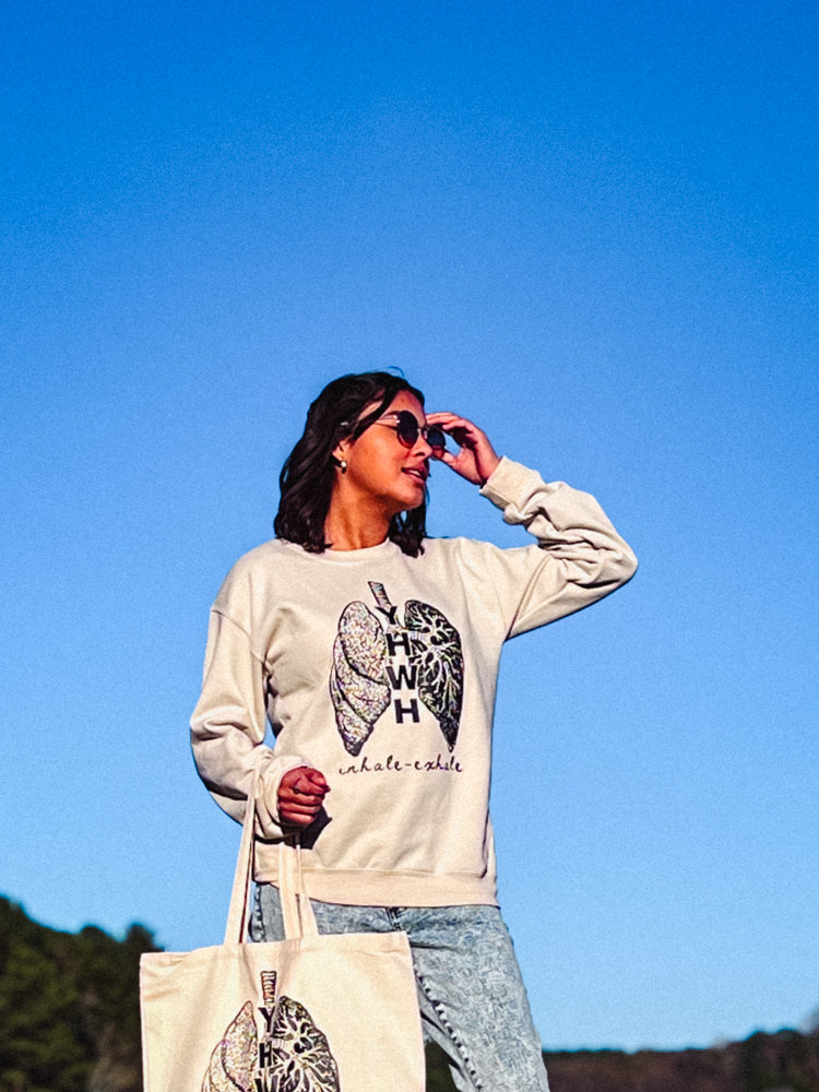 YHWH Inhale Exhale Christian Sweatshirt
