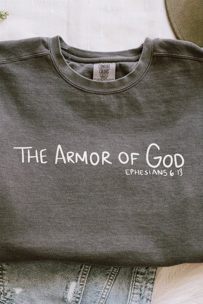 Armor of God Christian Premium Sweatshirt - Pepper