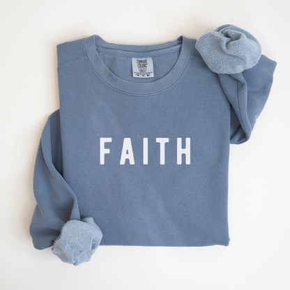 FAITH Christian Sweatshirt Comfort Colors