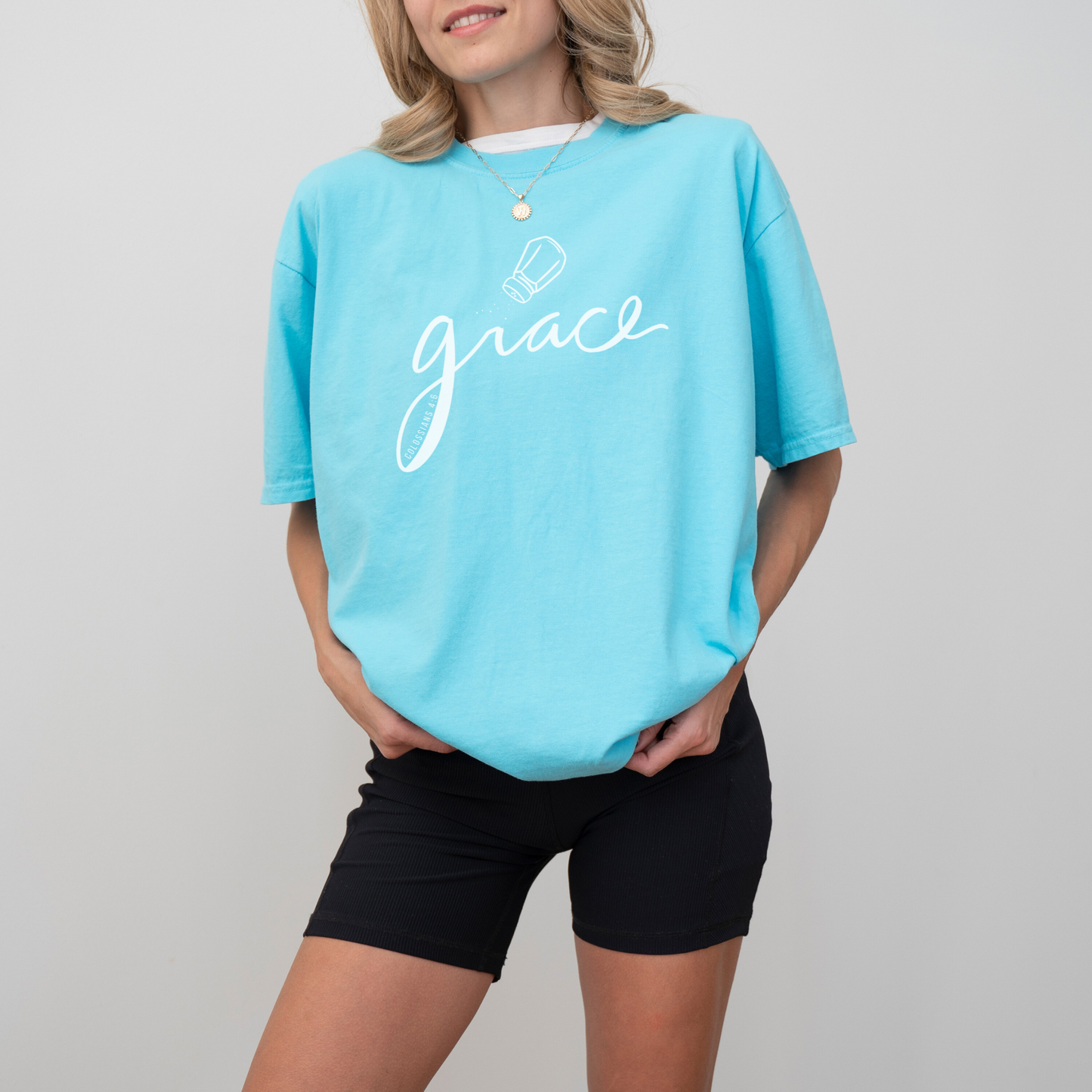 Salted Grace Comfort Colors Lagoon Blue T-Shirt 1