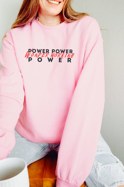 Power Power Wonder Working Power Christian Sweatshirt