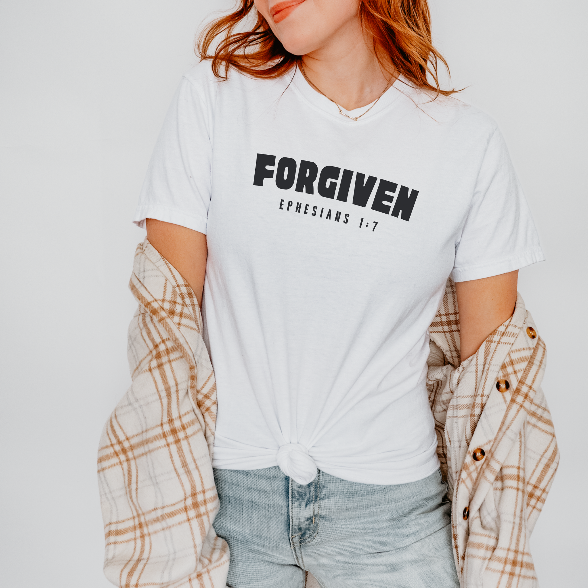 Forgiven Comfort Colors White T-Shirt Woman