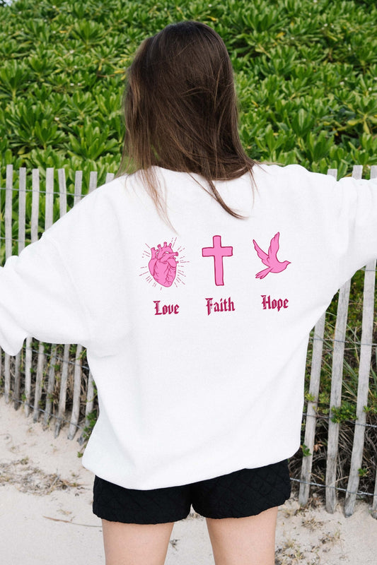 Love Faith Hope Crewneck Sweatshirt