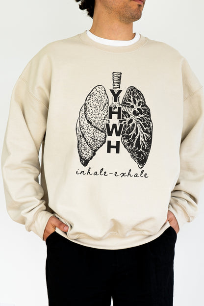 YHWH Inhale Exhale Christian Sweatshirt