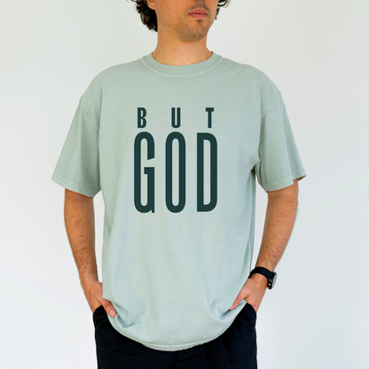 But God Set Me Free - Puff Print- Comfort Colors T-Shirt Front