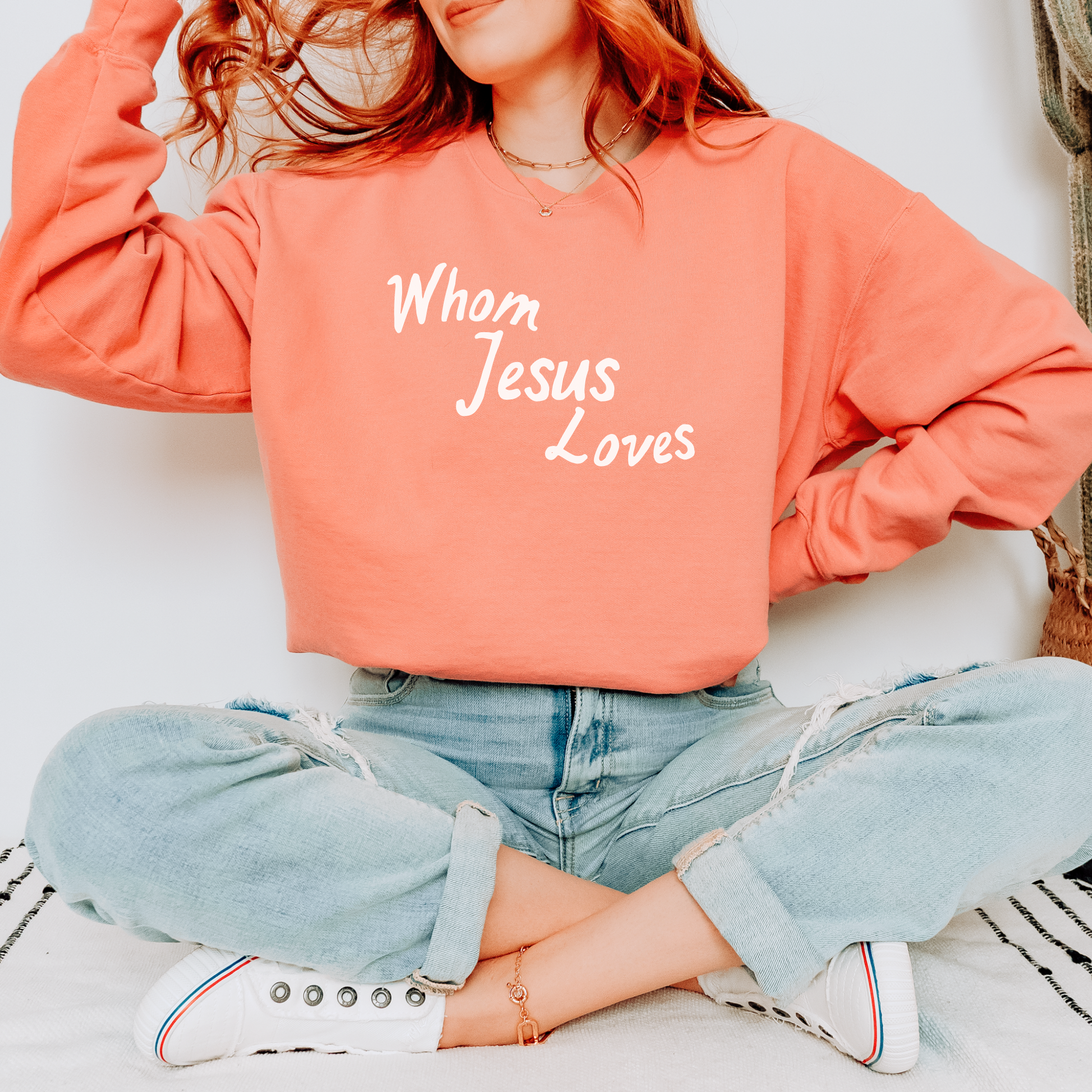 Whom Jesus Loves Comfort Colors Sweatshirt