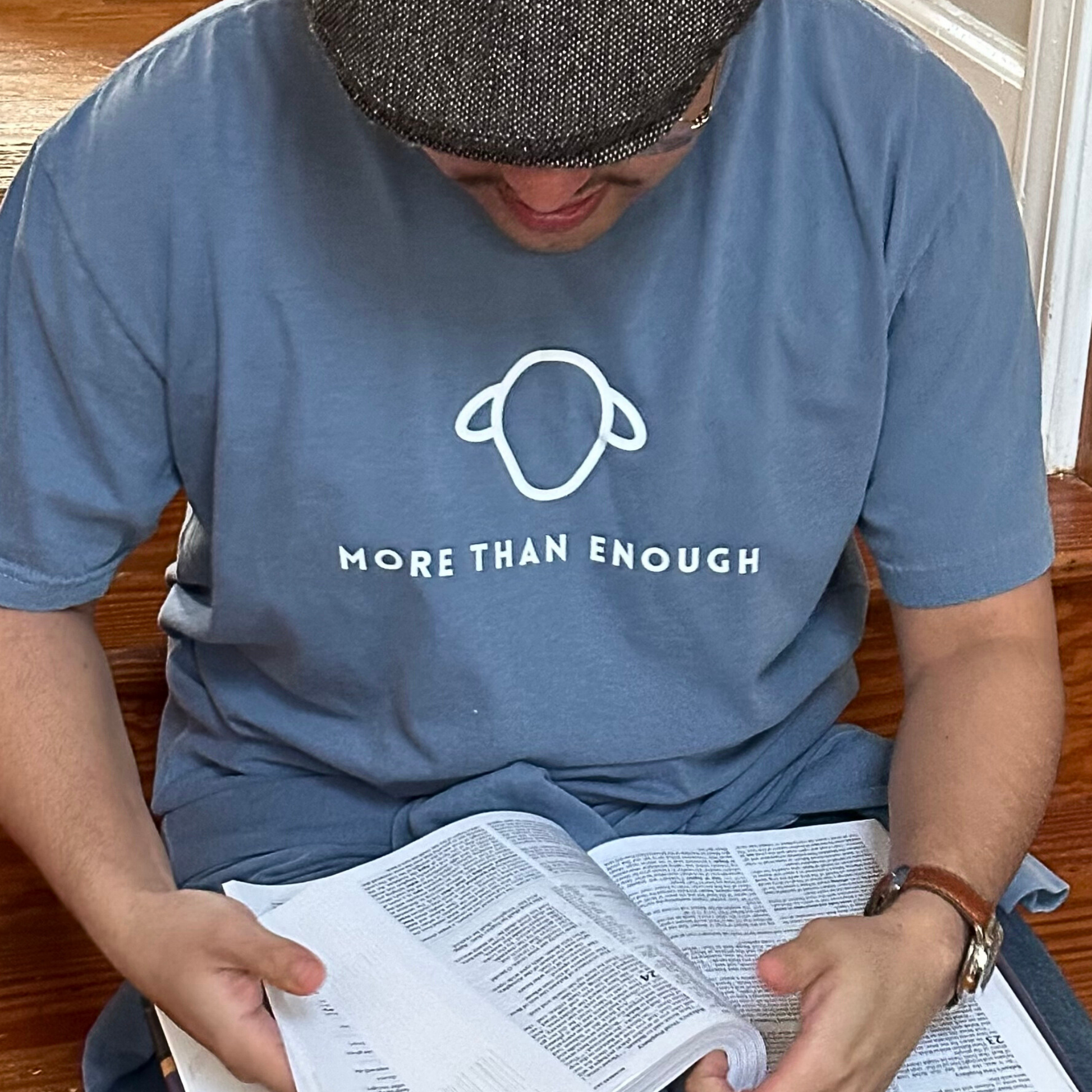 Lamb is More than Enough Comfort Colors Blue Jean T-Shirt Male