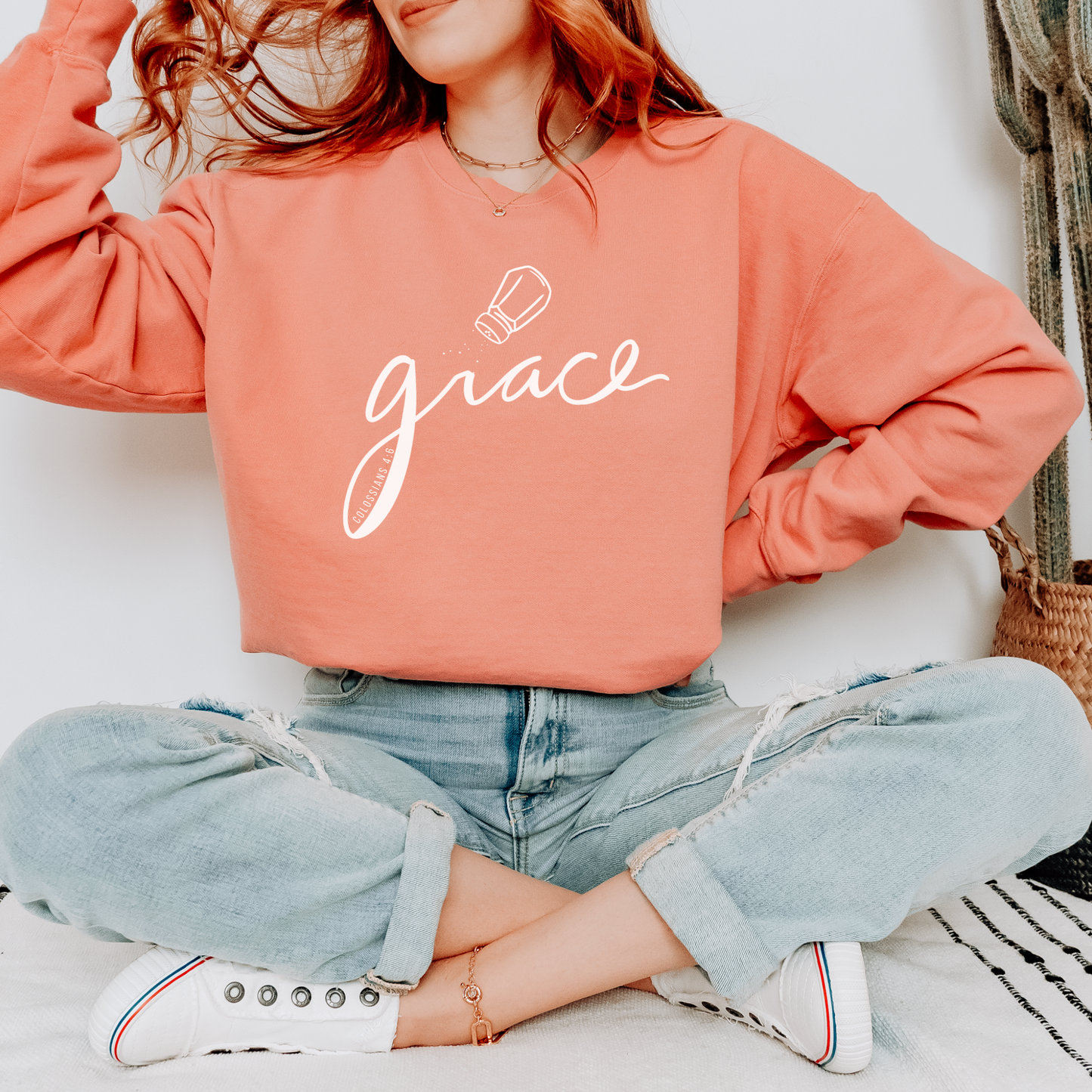 Salted Grace Colossians 4:6 Christian Sweatshirt Comfort Colors