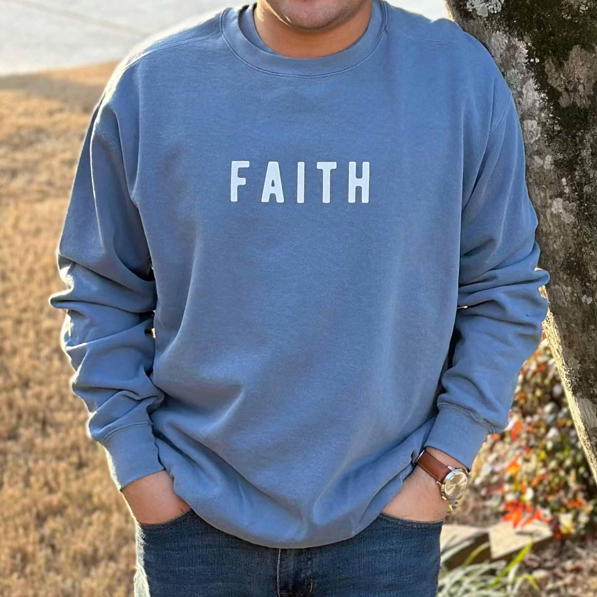 FAITH Christian Sweatshirt Comfort Colors