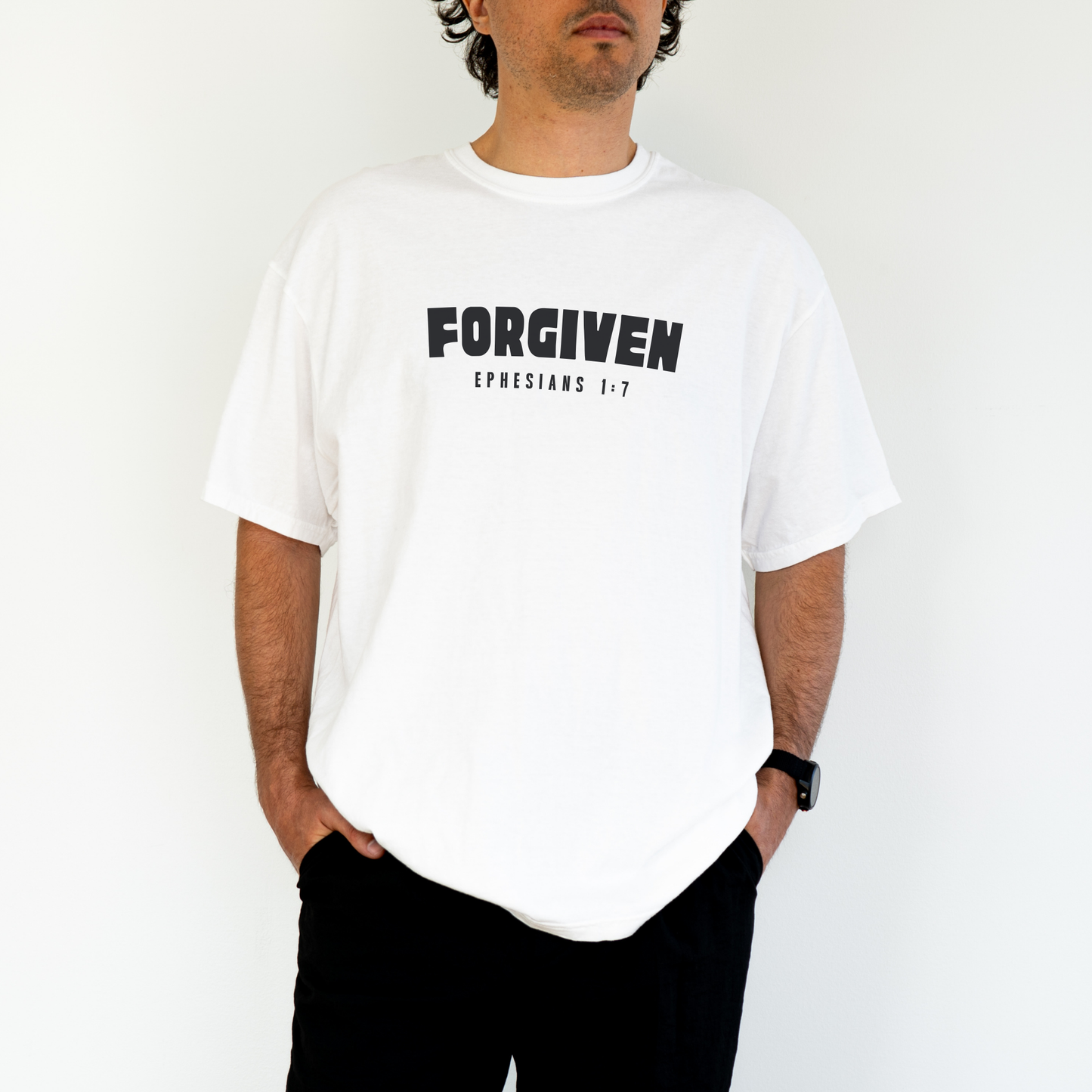 Forgiven Comfort Colors White T-Shirt Man