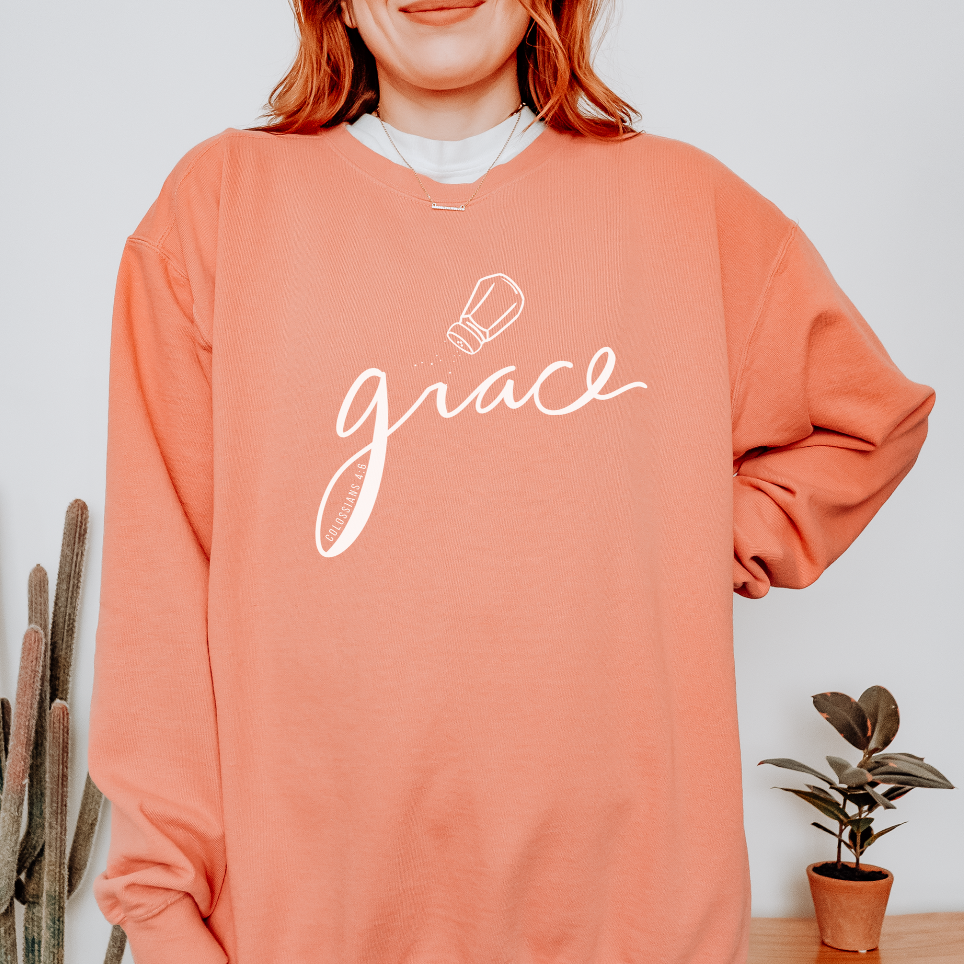 Salted Grace Colossians 4:6 Christian Sweatshirt Comfort Colors