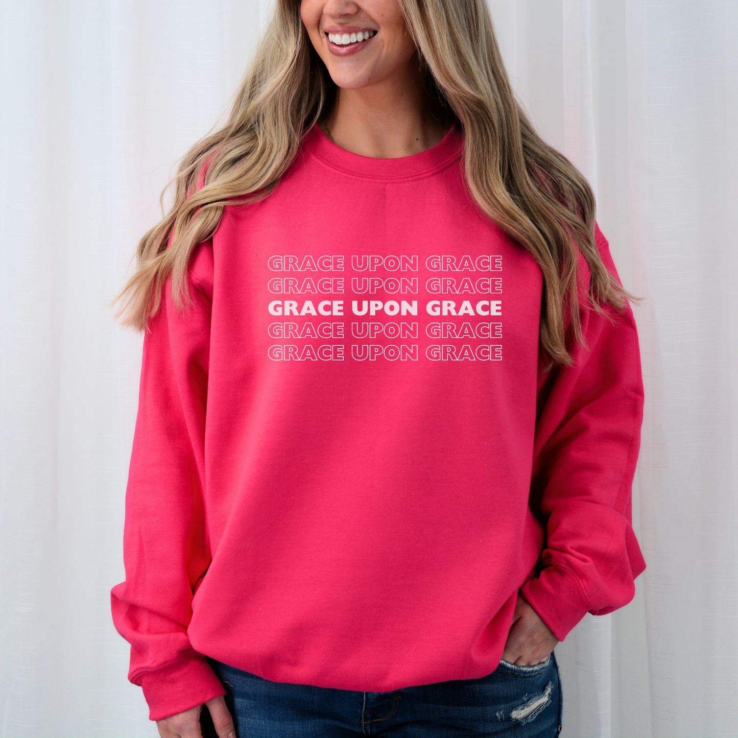 Grace Upon Grace Christian Sweatshirt