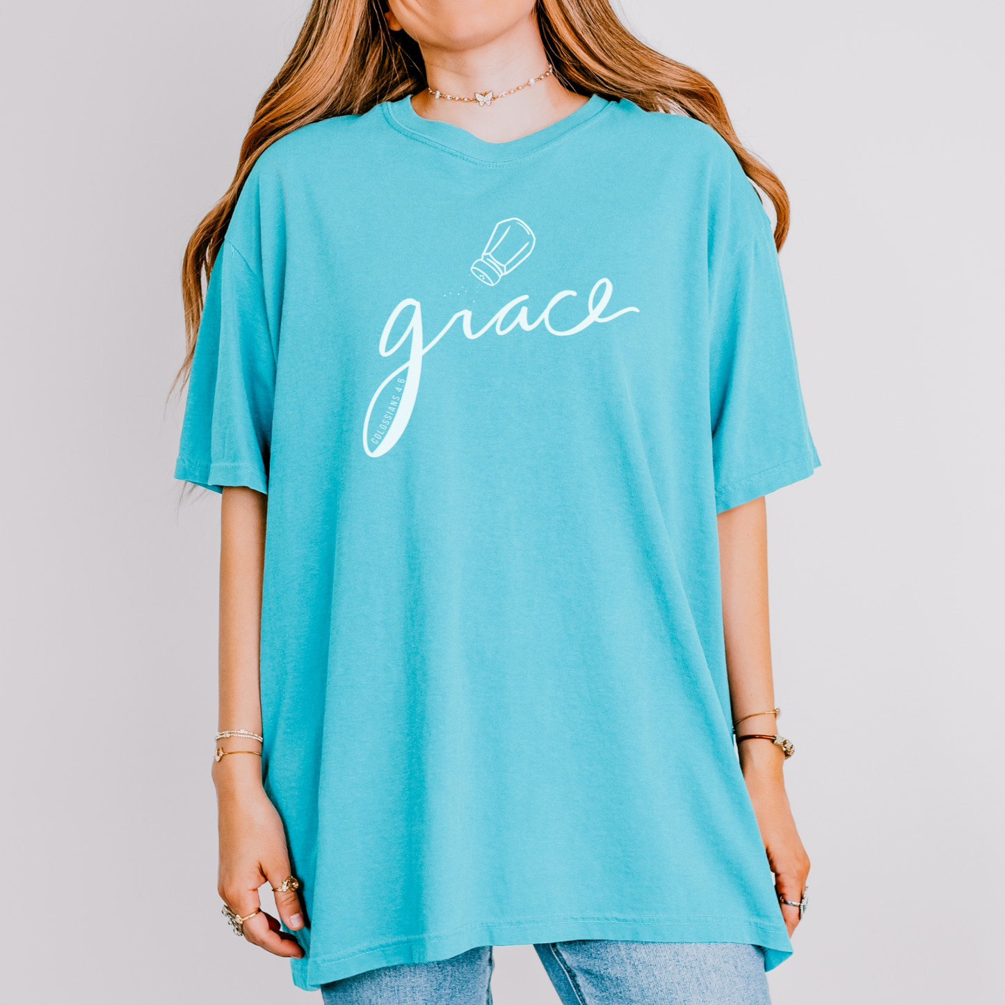 Salted Grace Comfort Colors Lagoon Blue T-Shirt 3