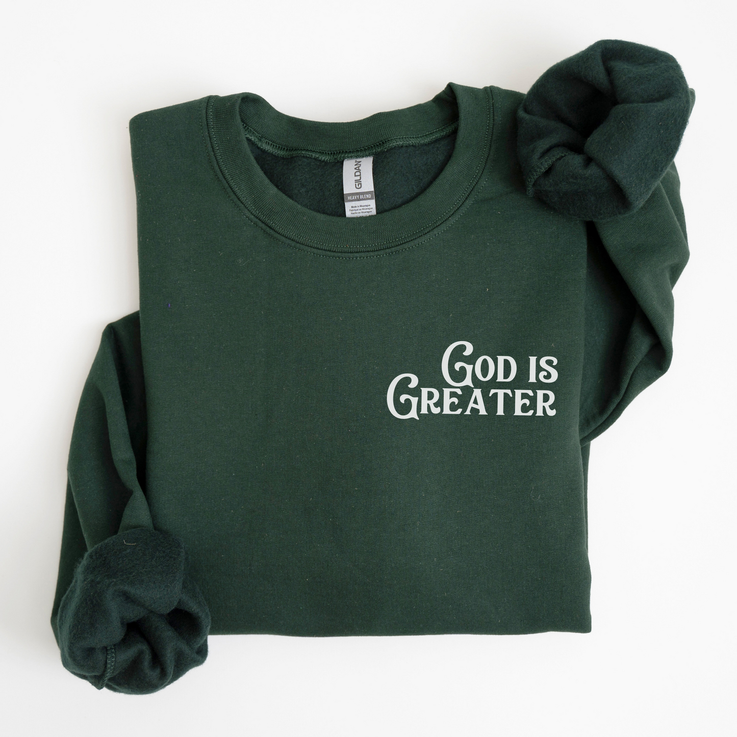 God is Greater Than the Giants You Face Sweatshirt