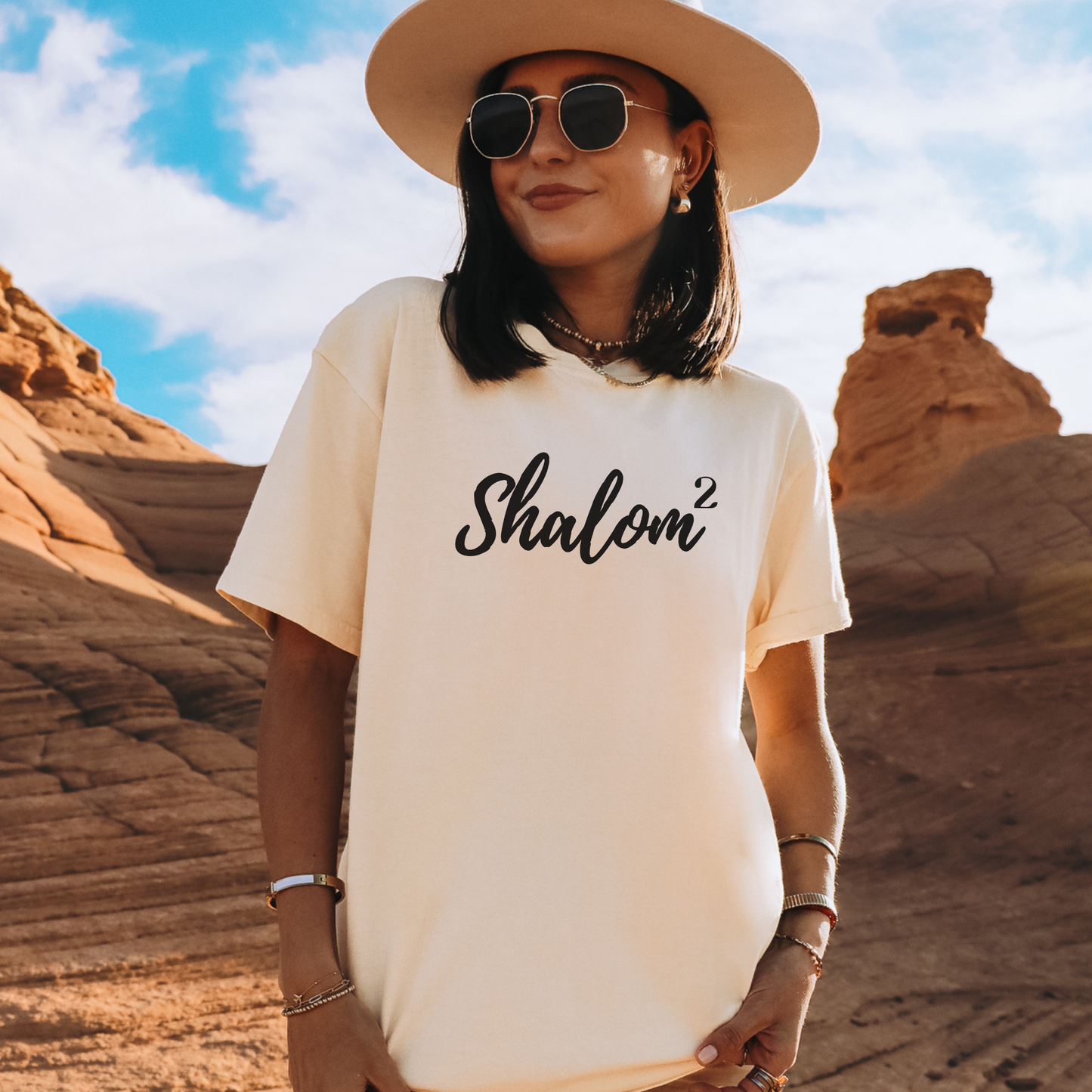 Shalom Squared (Perfect Peace) Comfort Colors T-Shirt - Ivory