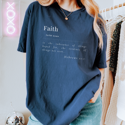 Faith Defined Comfort Colors Midnight T-Shirt