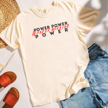 Power Power Wonder Working Power Comfort Colors T-Shirt Flatlay