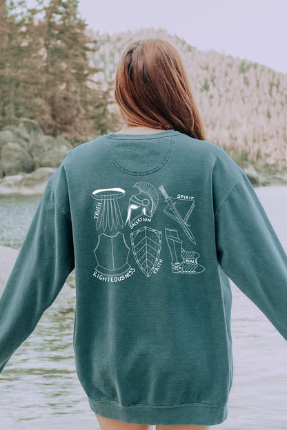 Armor of God Christian Premium Sweatshirt - Blue Spruce