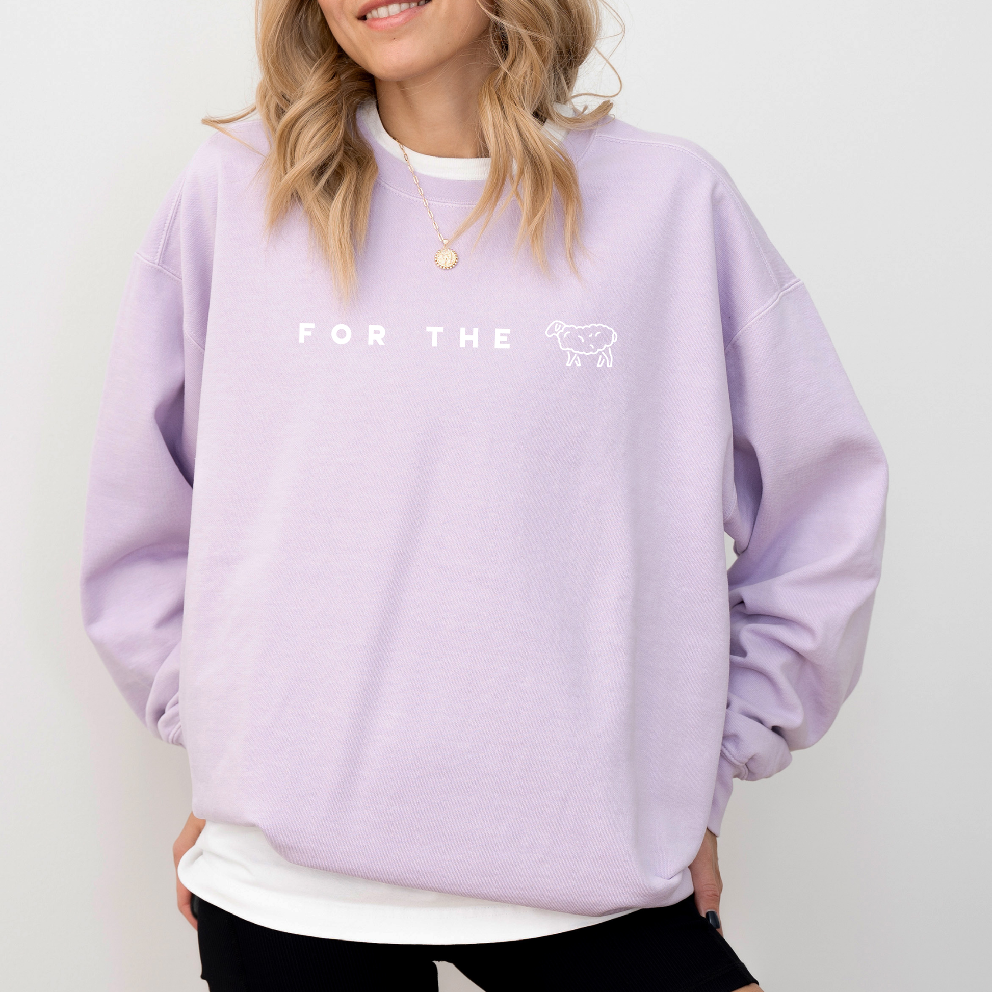 Leaves the 99 For the One Christian Sweatshirt Comfort Colors Orchid