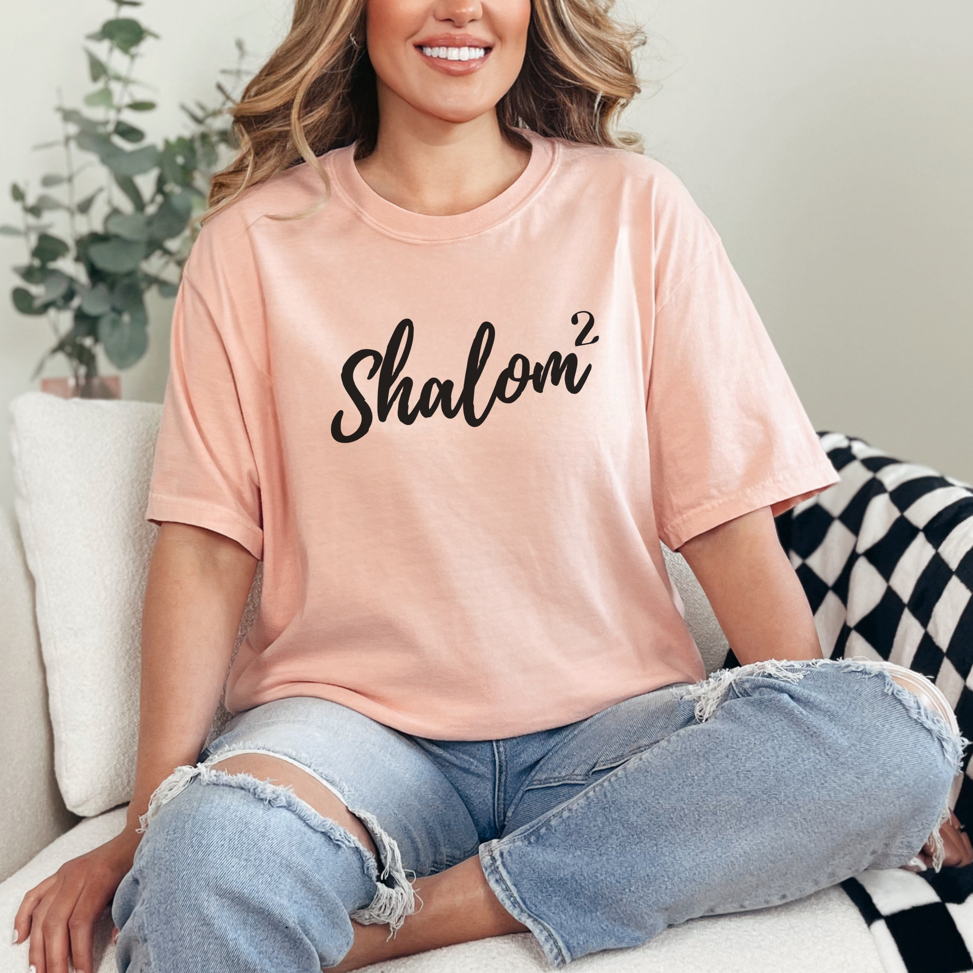 Shalom Squared (Perfect Peace) Comfort Colors Peachy T-Shirt 2