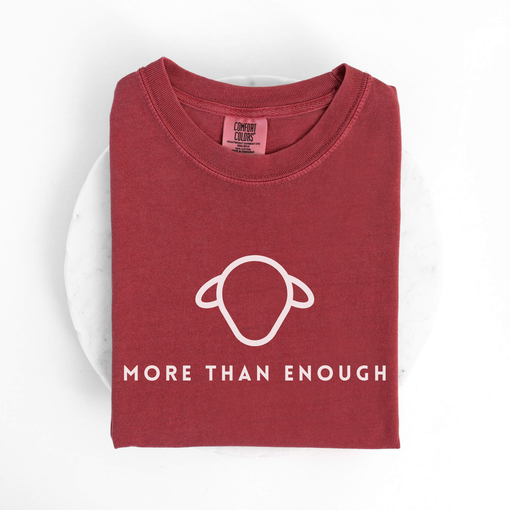 Lamb is More than Enough Comfort Colors Crimson T-Shirt 1