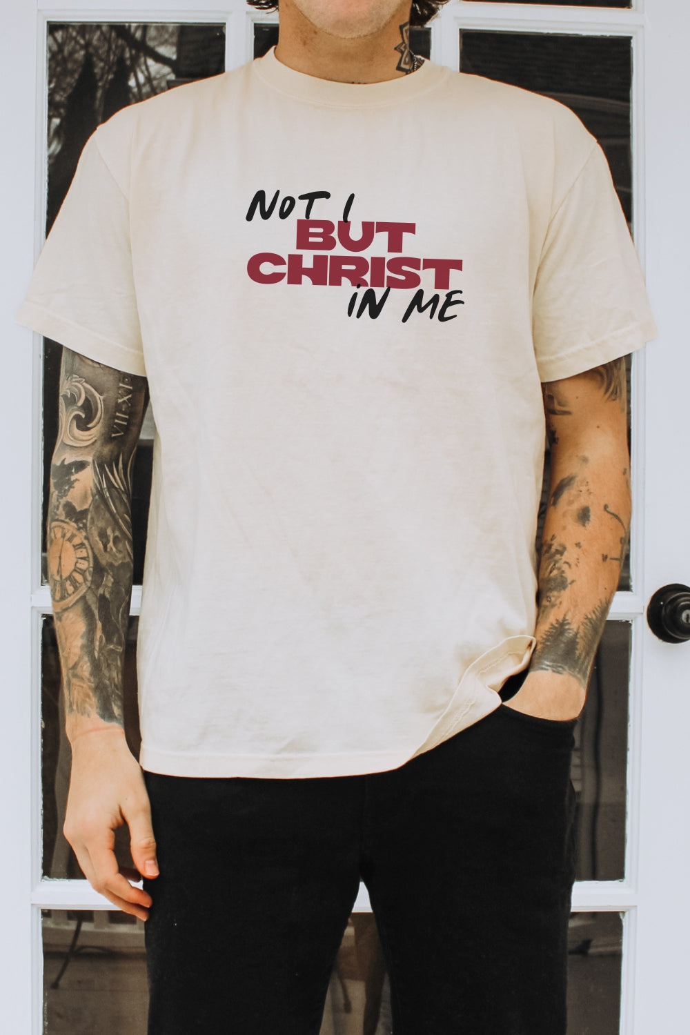 Not I But Christ in Me Comfort Colors Tee