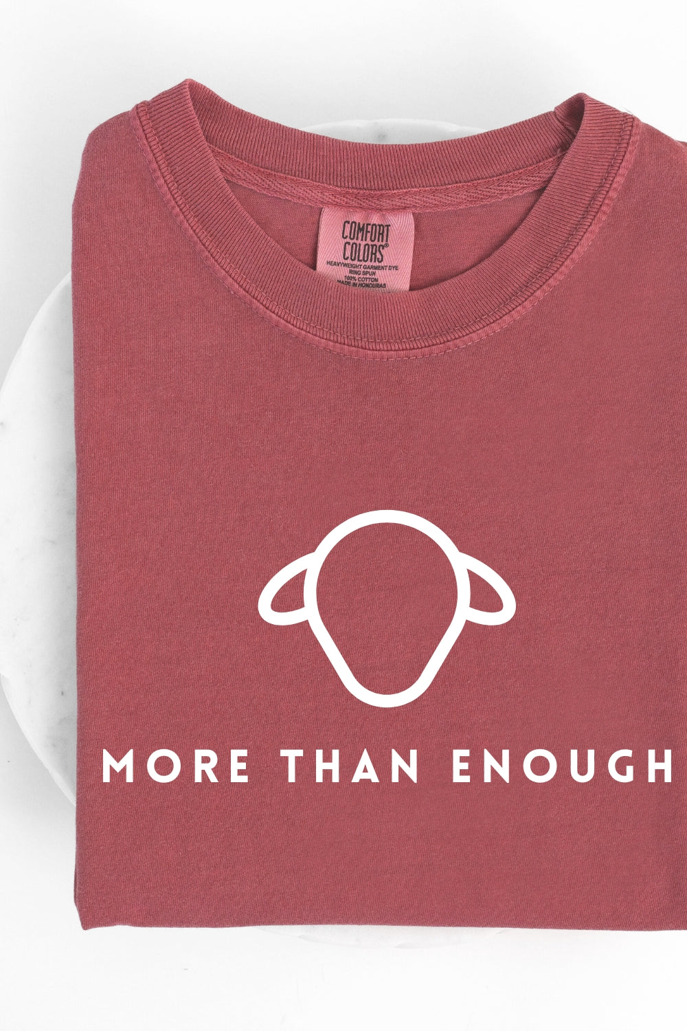 Lamb is More than Enough Comfort Colors Crimson T-Shirt 1