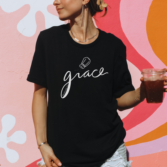 Salted Grace Comfort Colors Black T-Shirt