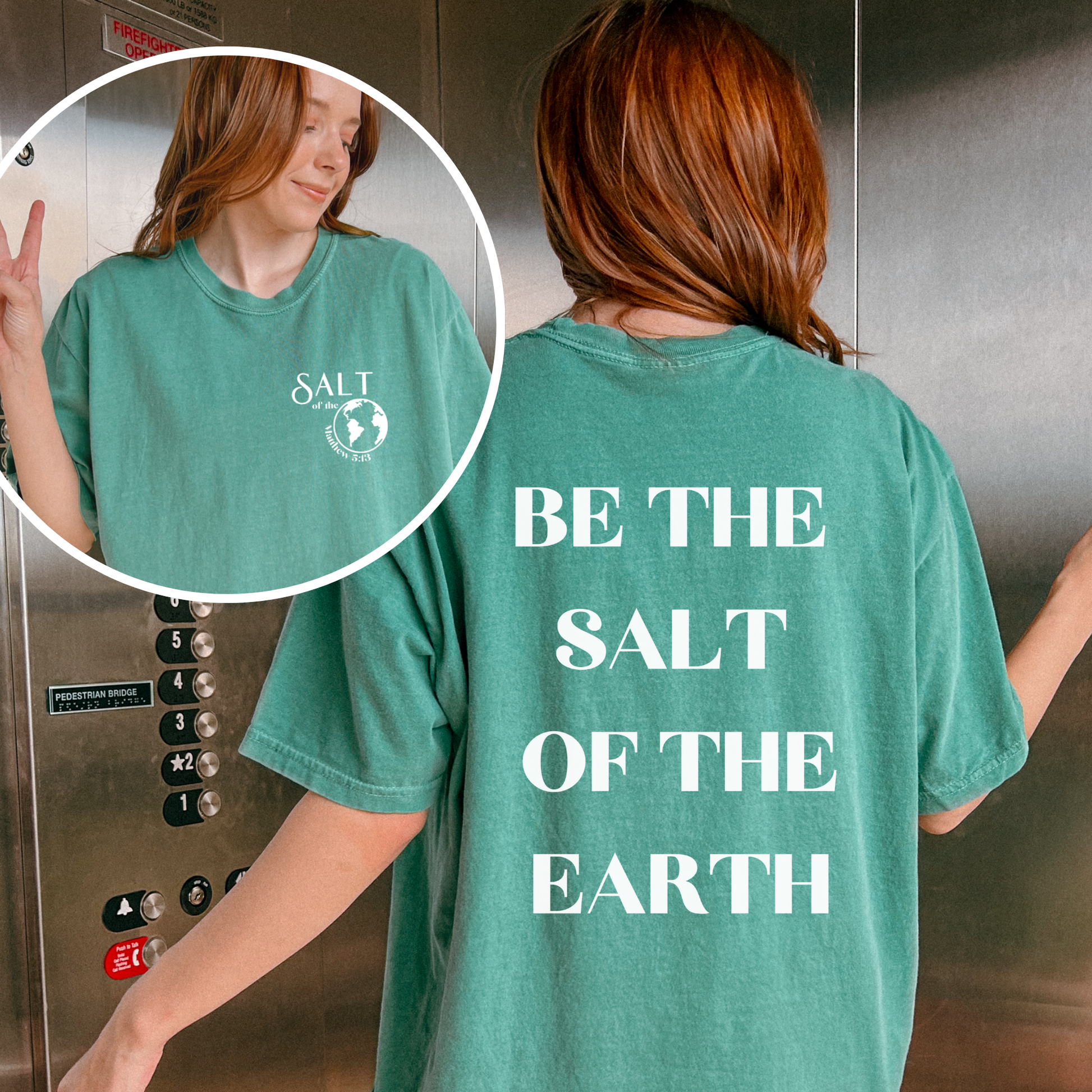 Salt of the Earth Matthew 5:13 Comfort Colors Light Green T-Shirt| Christian Shirt