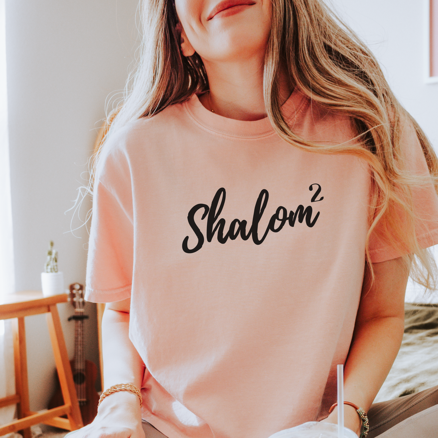 Shalom Squared (Perfect Peace) Comfort Colors Peachy T-Shirt 2