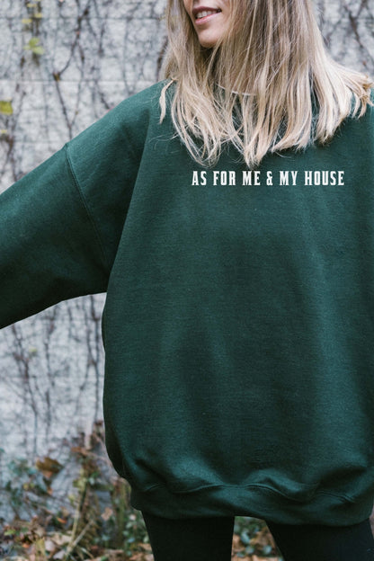 As For Me And My House Crewneck Christian Sweatshirt